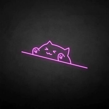 Katzenkopf mit Pfoten LED-Neonschild Wohnzimmer Kinderzimmer