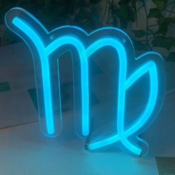 Jungfrau Sternzeichen Symbol LED-Neonschild Wohnzimmer Schlafzimmer