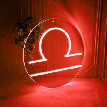 Waage Sternzeichen Symbol LED-Neonschild Wohnzimmer Bar