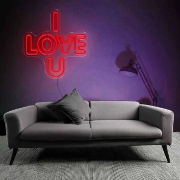 I LOVE U LED-Neonschild für Wohnzimmer und Schlafzimmer