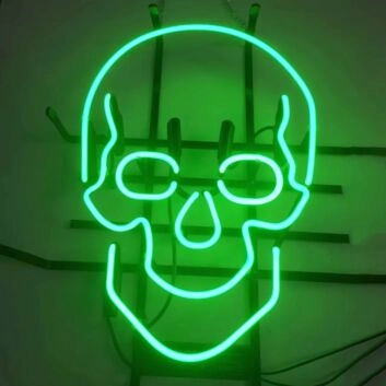 Totenkopf LED-Neonschild für Bar Club