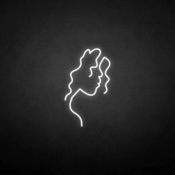 Linienzeichnung Frauenprofil LED-Neonschild Wohnzimmer Studio