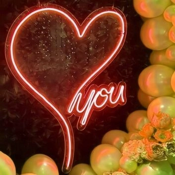 Herz LED Neonschild für Hochzeit und Party