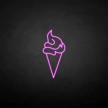 Eiswaffel LED-Neonschild für Eisdiele Café