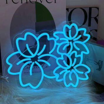 Kirschblüten LED-Neonschild Wohnzimmer Schlafzimmer
