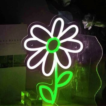 Gänseblümchen LED-Neonschild Wohnzimmer Kinderzimmer