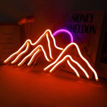 Berglandschaft LED-Neonschild für Wohnzimmer Schlafzimmer
