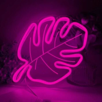 Monstera Blatt LED-Neonschild Wohnzimmer Schlafzimmer