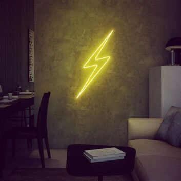Blitzsymbol LED-Neonschild für Wohnzimmer oder Büro