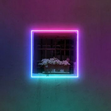 Quadratischer Rahmen LED-Neonschild für Wohnzimmer Schlafzimmer