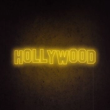 HOLLYWOOD LED-Neonschild für Wohnzimmer und Bar