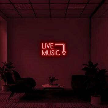 LIVE MUSIC LED-Neonschild für Bar Club
