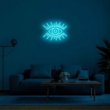 Auge mit Strahlen LED-Neonschild für Wohnzimmer oder Schlafzimmer