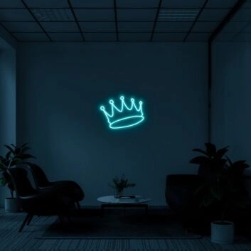 Krone LED-Neonschild für Wohnzimmer oder Büro