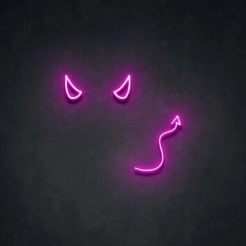 Teufelsgesicht LED-Neonschild für Bar Club