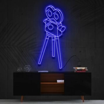 Filmprojektor auf Stativ LED-Neonschild für Wohnzimmer oder Heimkino
