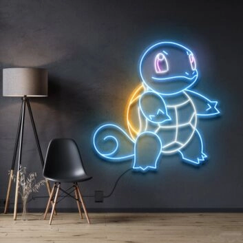 Blaues Cartoon Tier LED Neonschild als Wanddekoration