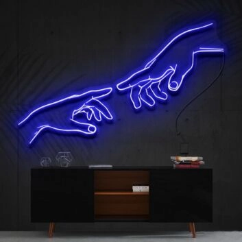 zwei sich berührende Hände LED-Neonschild für Wohnzimmer Kunstdekoration