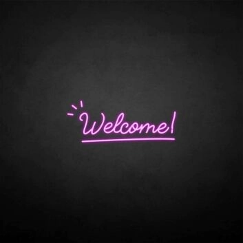 Welcome! LED-Neonschild für Shop und Cafe