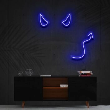 Teufelsgesicht LED-Neonschild Wohnzimmer Bar
