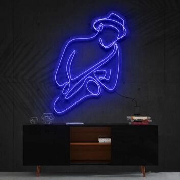 Saxophonspieler LED-Neonschild für Wohnzimmer Musikbar