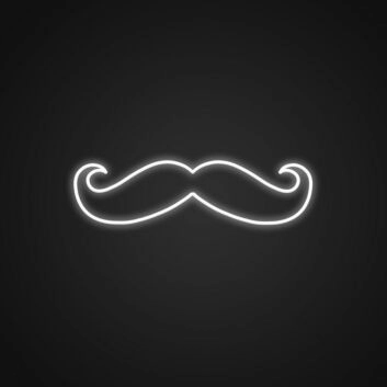 Schnurrbart LED-Neonschild für Bar und Barbershop
