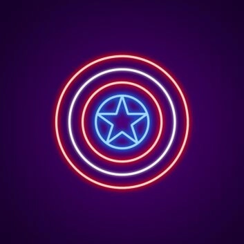 Geometrisches Stern Motiv LED Neonschild als moderne Wanddekoration
