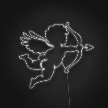 Amor mit Bogen und Pfeil LED-Neonschild für Hochzeit und Romantik
