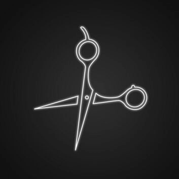 Friseurschere LED-Neonschild für Friseursalon