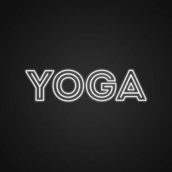 YOGA LED Neon Schriftzug als moderne Wanddekoration
