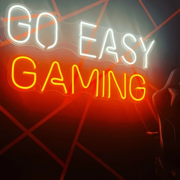 GO EASY GAMING LED-Neonschild für Gaming Zimmer