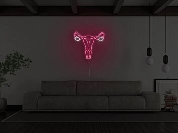 weibliche Gebärmutter LED-Neonschild für Wohnzimmer Praxis