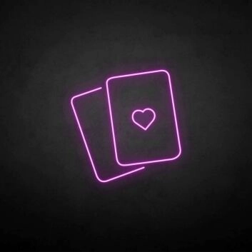 Spielkarte Herz LED-Neonschild für Bar und Spielzimmer
