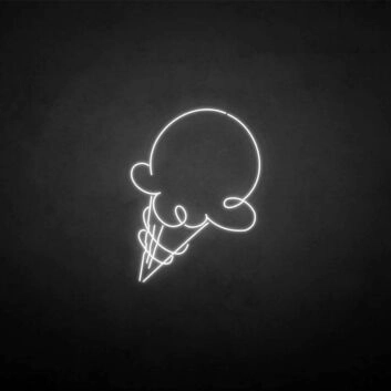 Eiswaffel LED-Neonschild für Café und Eisdiele