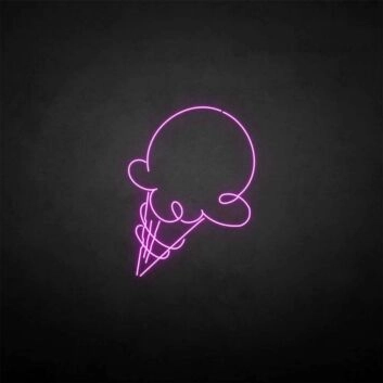Eiswaffel LED-Neonschild für Café und Eisdiele