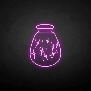 Zaubertrankflasche mit Glitzereffekt LED-Neonschild für Gaming Bar
