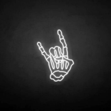Skelett Hand Rockzeichen LED-Neonschild für Bar Club