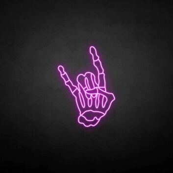 Skelett Hand Rockzeichen LED-Neonschild für Bar Club