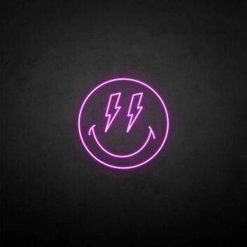 Smiley mit Blitzaugen LED-Neonschild für Bar Club