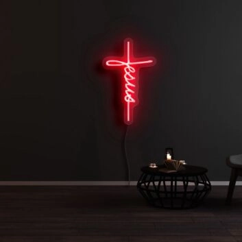Jesus LED-Neonschild für Wohnzimmer und Gebetsraum
