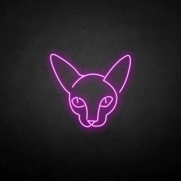 Katzenkopf LED-Neonschild für Wohnzimmer und Bar