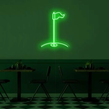 Golfloch mit Fahne LED-Neonschild für Cafe Bar