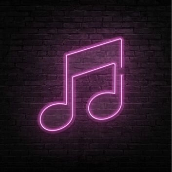 Musiknote LED-Neonschild Musikstudio Wohnzimmer