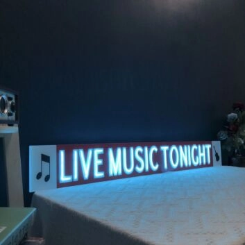 LIVE MUSIC TONIGHT LED-Neonschild für Bar Club