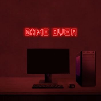 GAME OVER LED-Neonschild für Gaming Zimmer