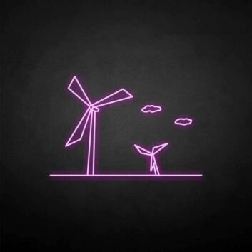 Windkraftanlage LED-Neonschild Wohnzimmer Büro