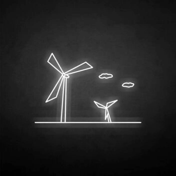 Windkraftanlage LED-Neonschild Wohnzimmer Büro
