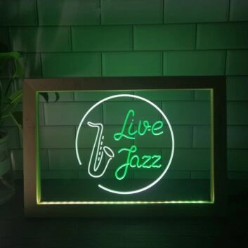 Live Jazz LED-Neonschild für Bar und Club
