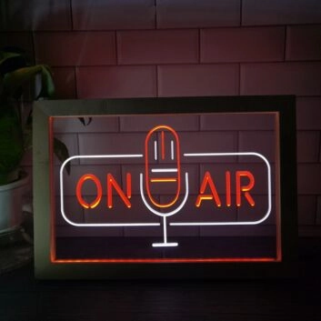 ON AIR LED-Neonschild für Studio und Podcast