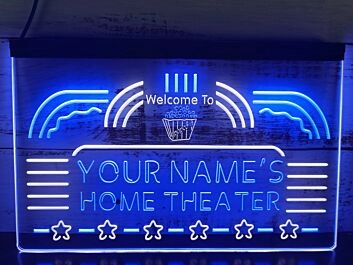 Welcome To YOUR NAME'S HOME THEATER LED-Neonschild für Wohnzimmer Heimkino